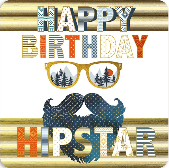 Čestitka HAPPY HIPSTAR