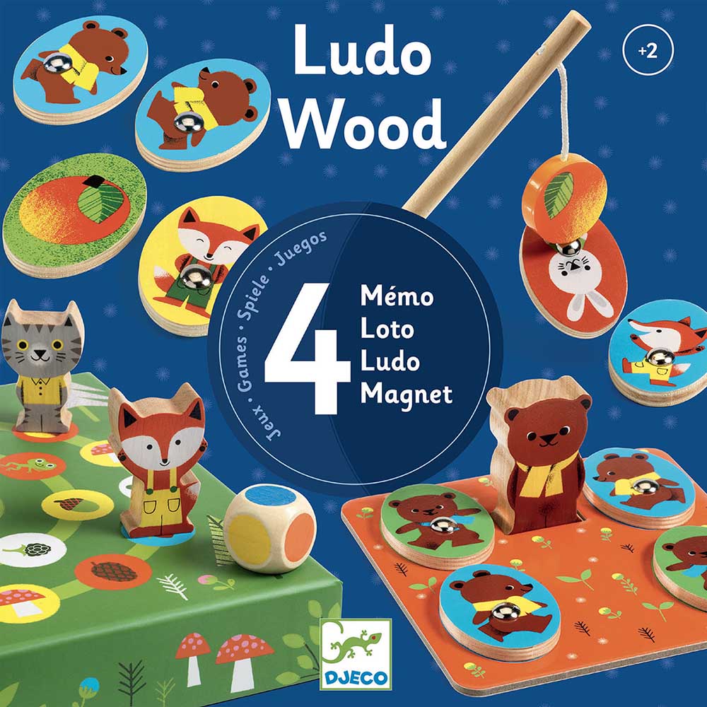 Set igrara za decu LUDO WOOD 4 Games 