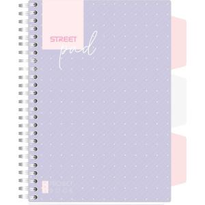 STREET DOTS sveska A5 linije, PVC pregrade 