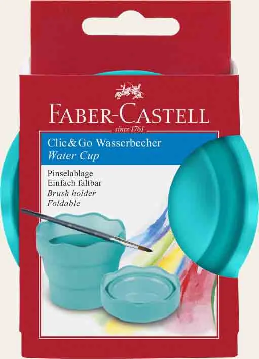 Čaša za slikanje FABER CASTEL CLIC&GO -TIRKIZNA 