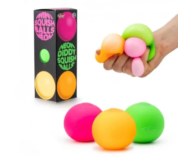 Tri antistres loptice NEON 