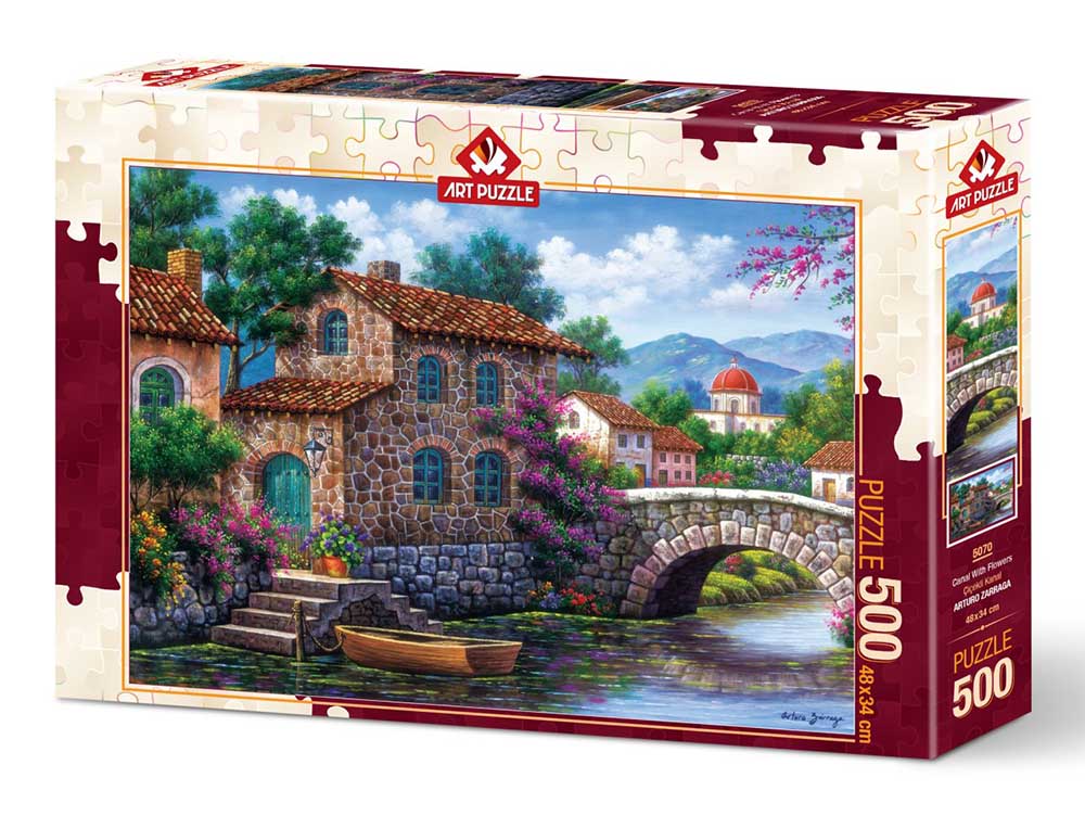 Puzzle 500 CANAL WITH FLOWERS 