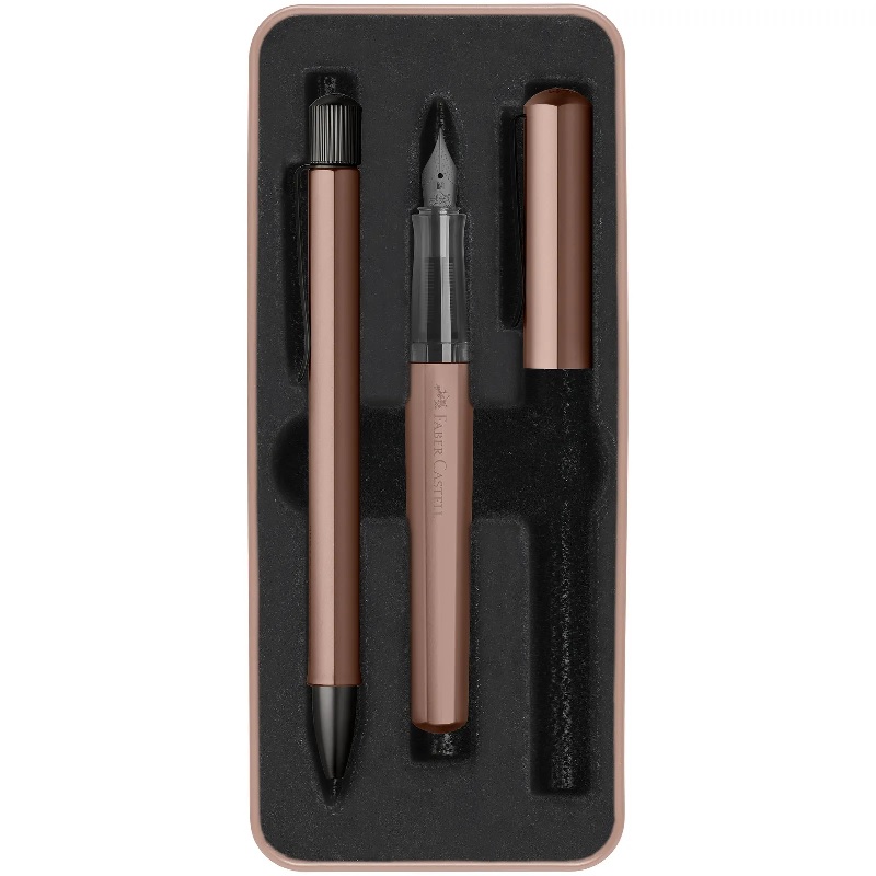 FC set hemijska olovka i naliv pero BRONZA 