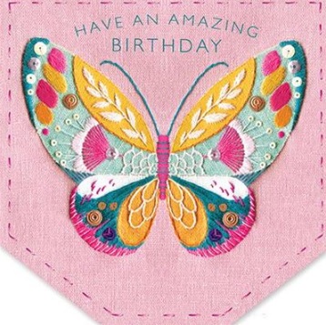 Rođendanska čestitka  SEQUIN BUTTERFLY 
