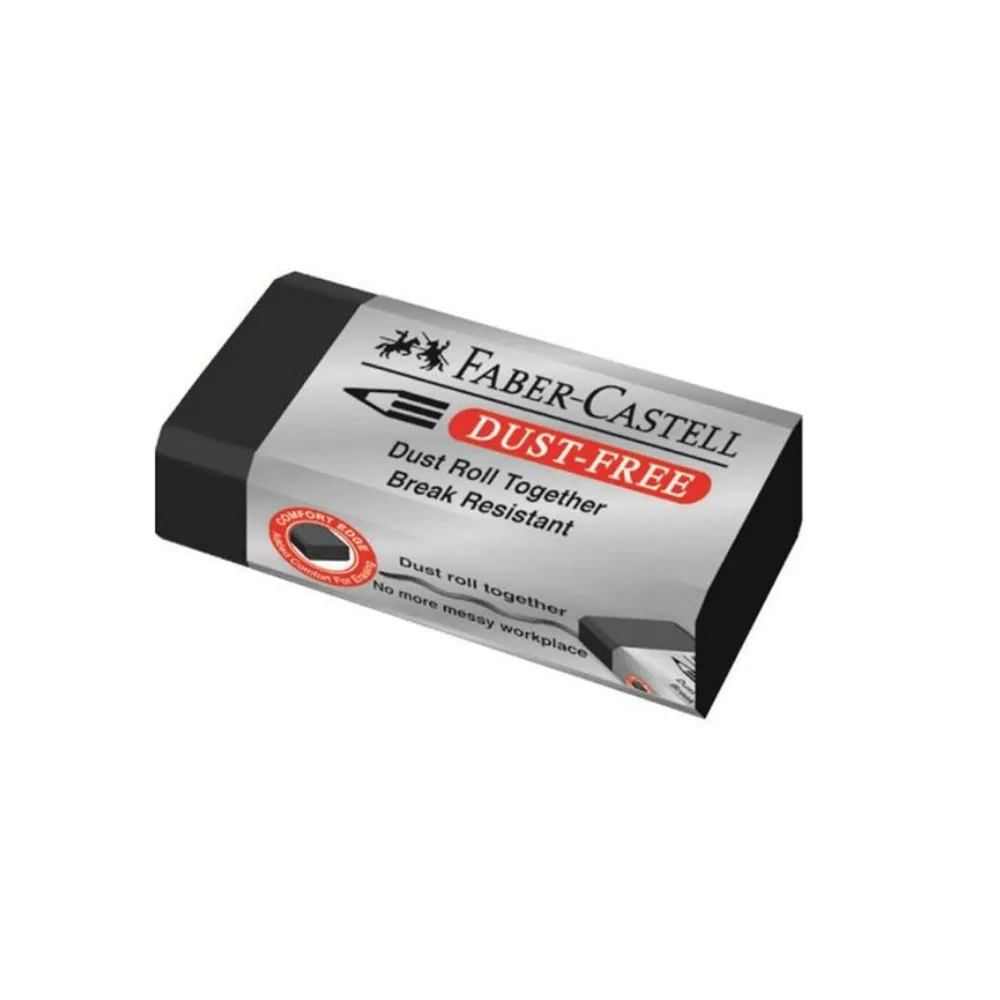 FABER CASTELL gumica CRNA DUST FREE 