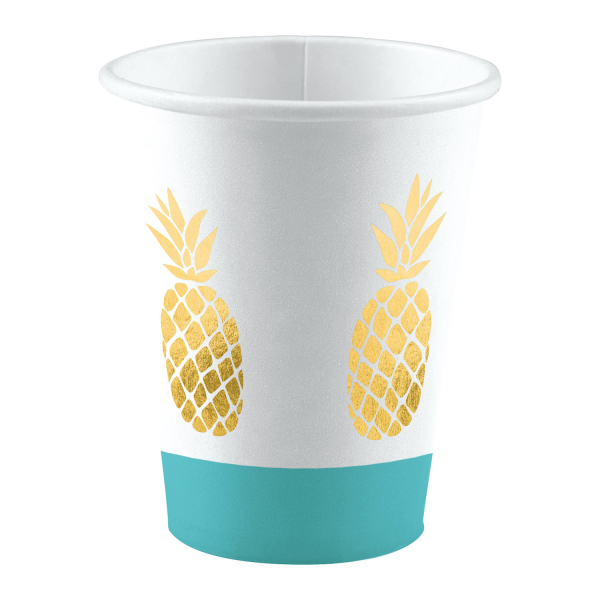 Osam rođendanskih čaša PINEAPPLE VIBES 250 ML 