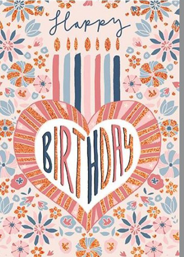 Rođendanska čestitka BIRTHDAY HEART CANDLES 