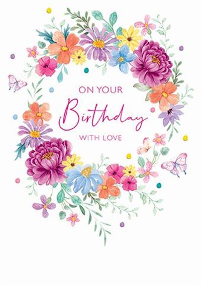 Rođendanska čestitka CVETNI VENAC 