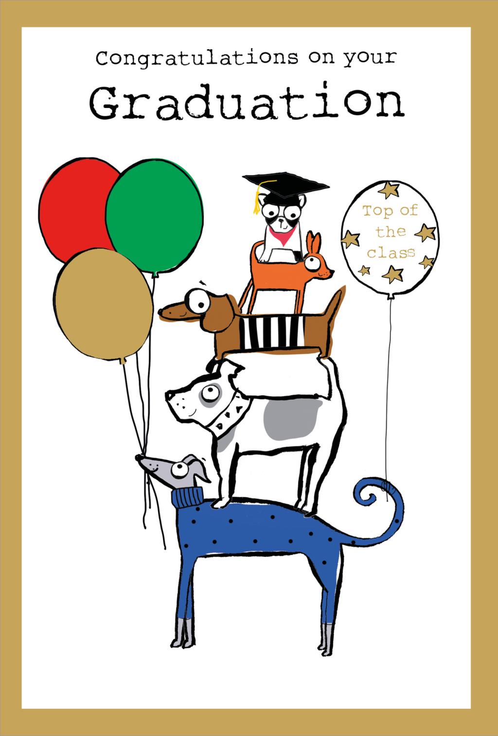 Čestitka za diplomiranje PILE OF DOGS 