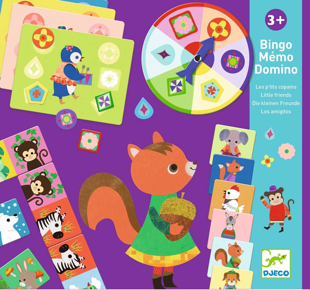 Set tri društvene igre LOTO, DOMINO, BINGO 