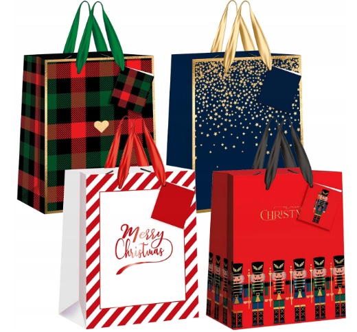 Novogodišnja ukrasna kesa 18x23x10cm 