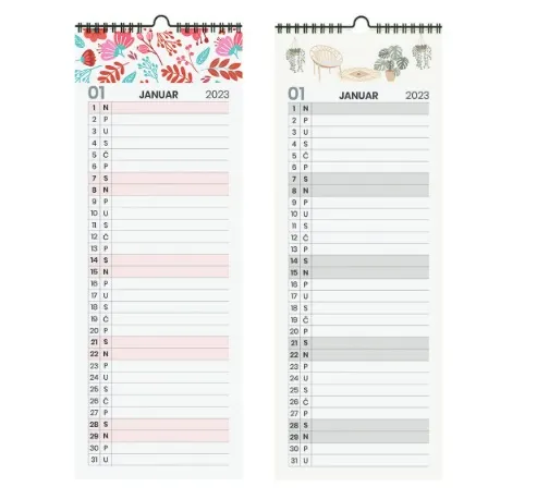 Zidni planer kalendar 2023 