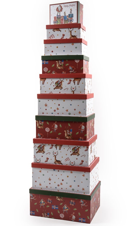 Novogodišnja kutija DEDA MRAZ - 25.5x20x10.5cm 