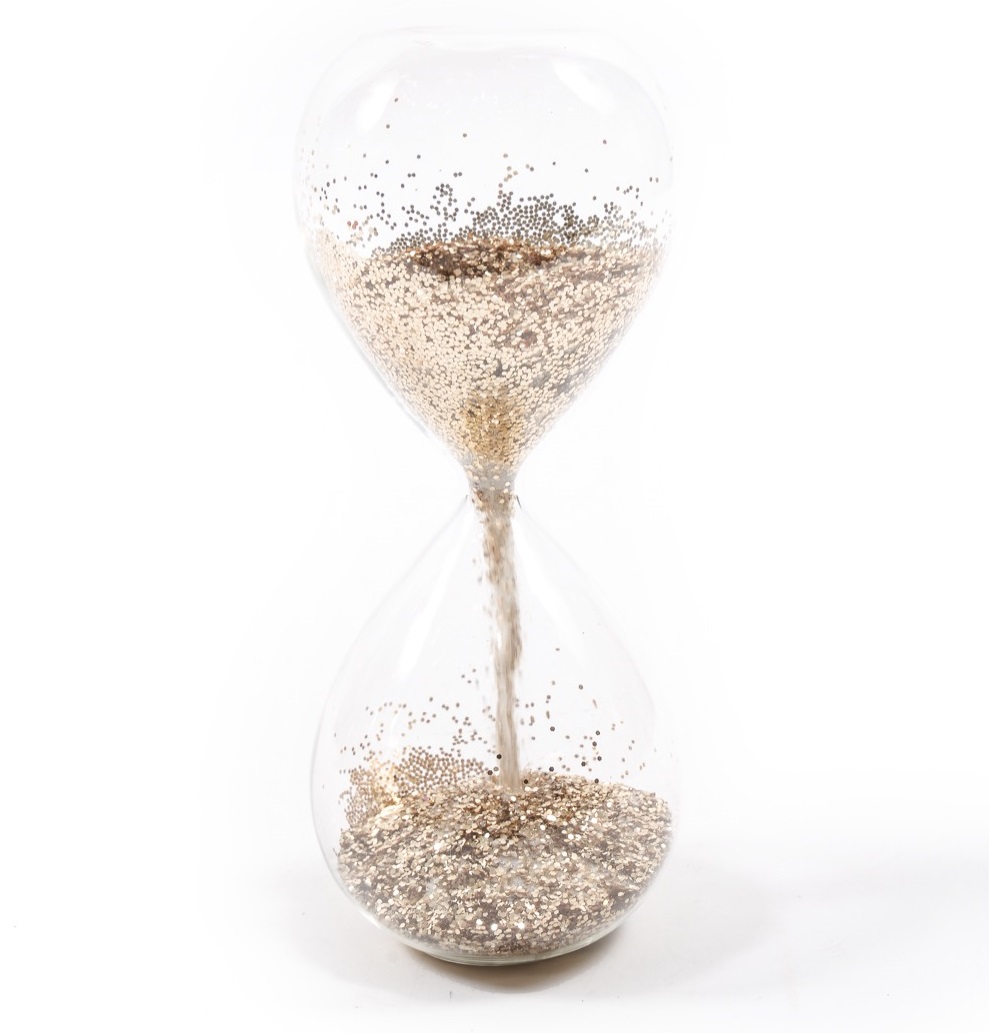 Peščani časovnik GOLD  - 8x8x20,5cm 