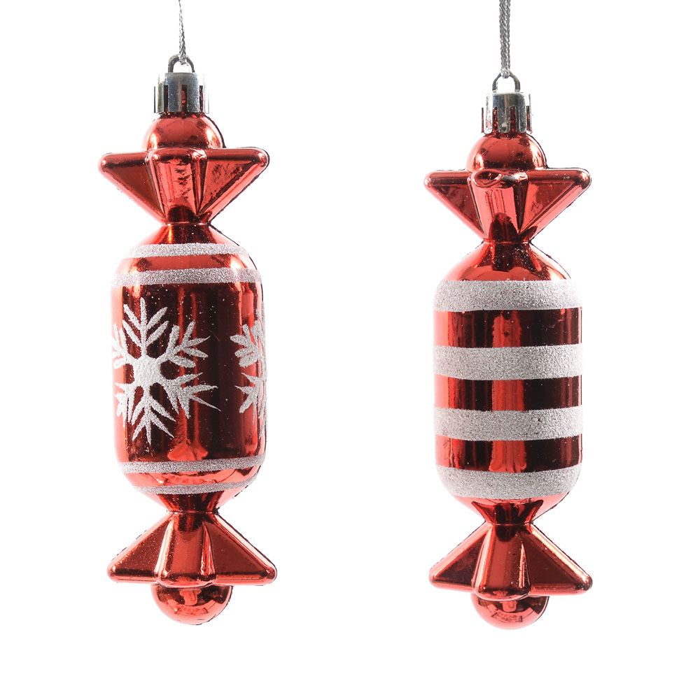 Novogodišnji ukras SVILENA BOMBONA -3,5x15cm 