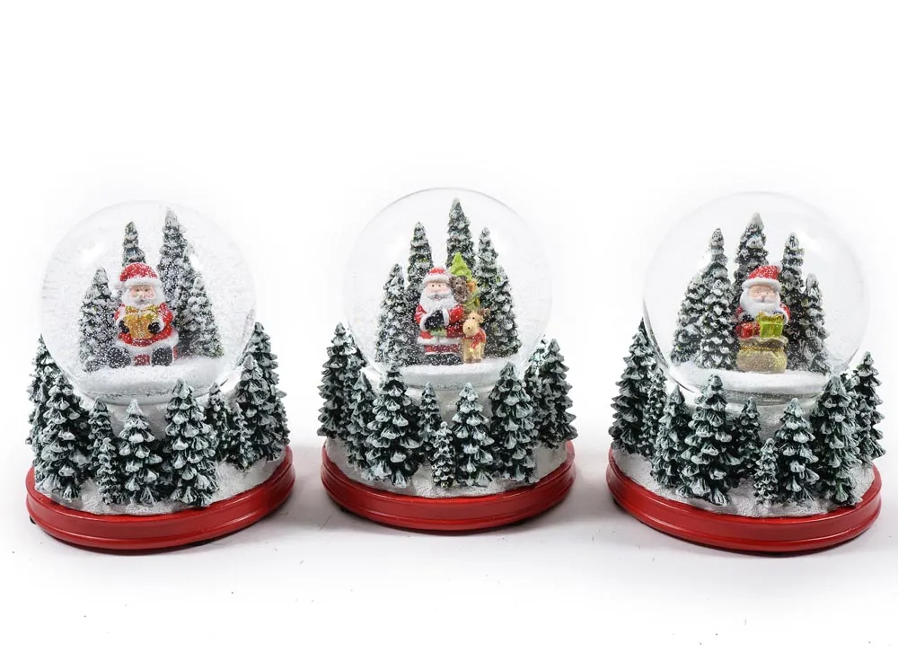 Novogodišnja snežna kugla DEDA MRAZ -15x15x17cm 