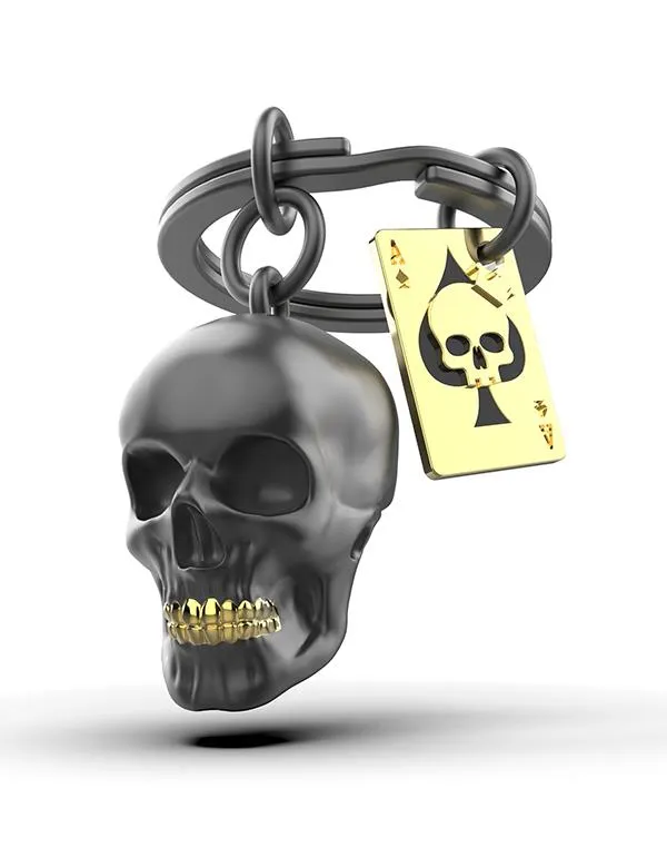 Privezak za ključeve BLACK SKULL 