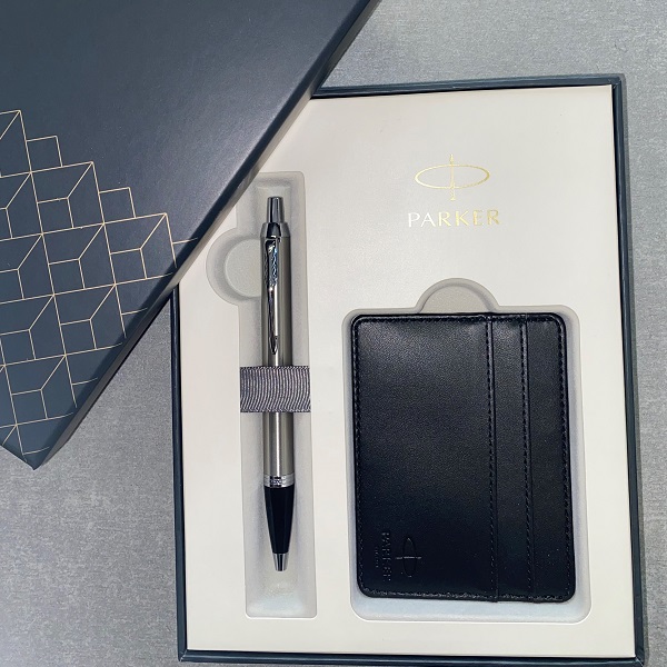 Hemijska olovka i futrola za kartice PARKER ROYAL Silver 