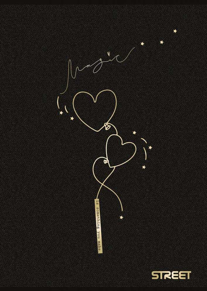 BLACK GOLD SVESKA A4 54L linija margina 