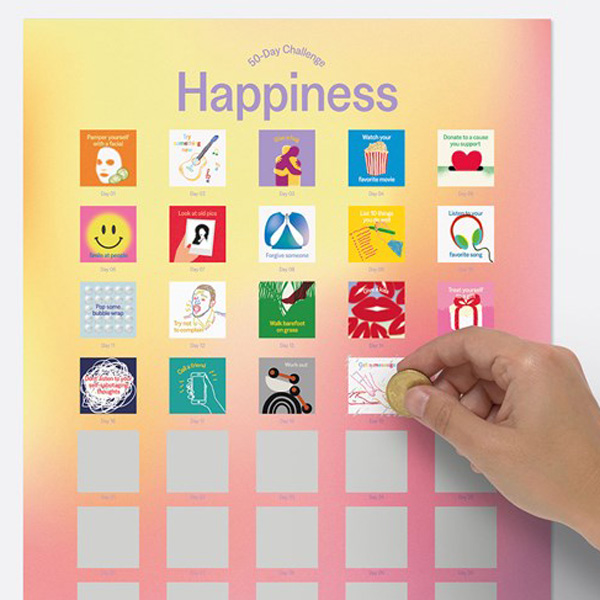 POSTER 50 day challenge HAPPINESS ENGLISH 