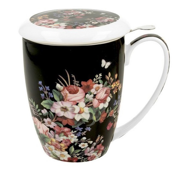 Šolja za čaj sa infuzerom FLOWERS 
