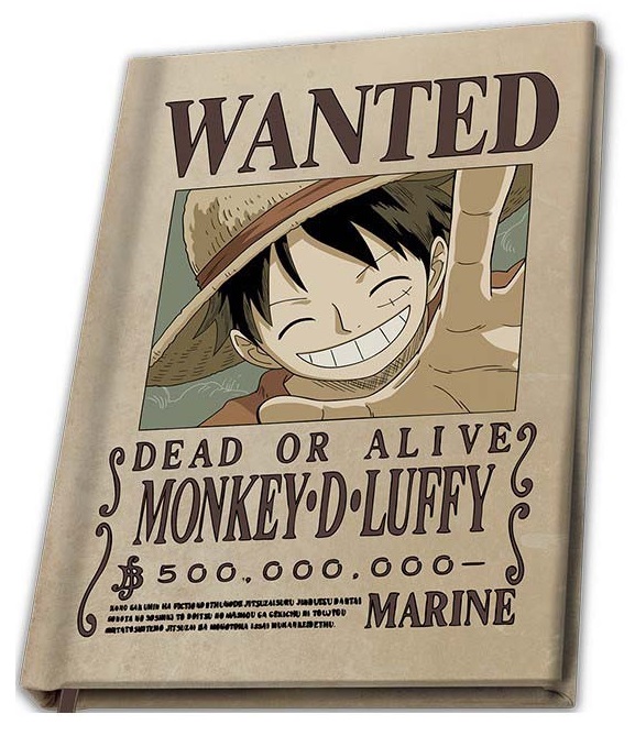 Notes A5 ONE PIECE -  WANTED LUFFY 