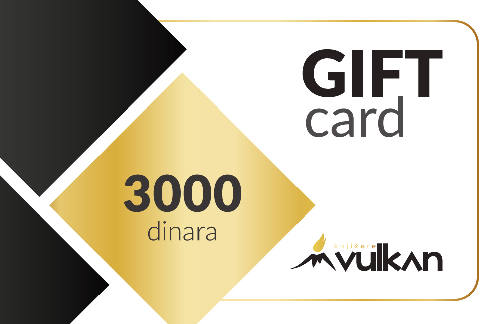GIFT KARTICA / VAUČER zlatni kvadrat 3000 Knjižare Vulkan