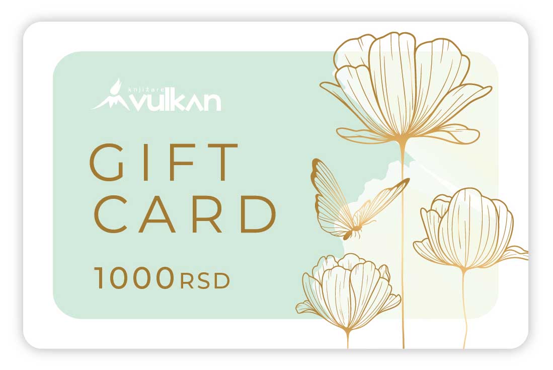 GIFT KARTICA / VAUČER mint leptir i cveće 1000 