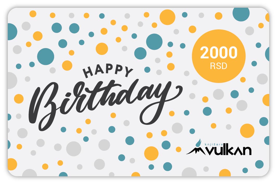 GIFT KARTICA / VAUČER Srećan rođendan tačkice 2000 