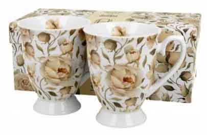 Set dve šolje BELE RUŽE 