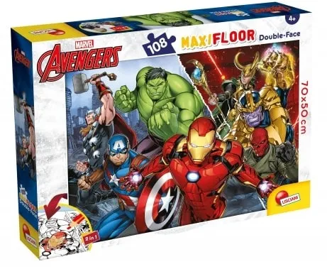 Puzzle za decu MARVEL AVENGERS 108kom 2U1 SLOZI I OBOJI - LISCIANI ...