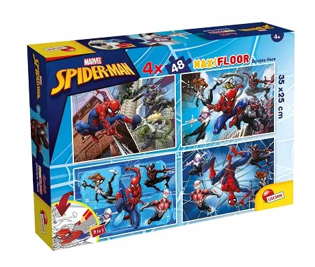 Puzzle za decu MARVEL SPAJDERMEN 4x48kom 2U1 SLOZI I OBOJI - LISCIANI ...