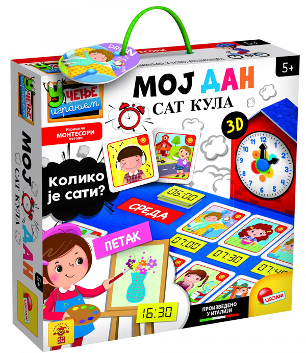 MONTESORI edukativna igra MOJ DAN SAT KULA - LISCIANI 