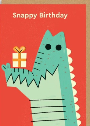 Rođendanska čestitka SNAPPY BIRTHDAY  - KROKODIL 