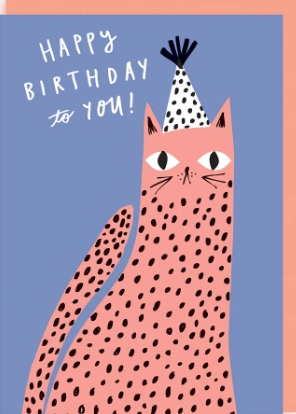 Rođendanska čestitka PINK LEOPARD 