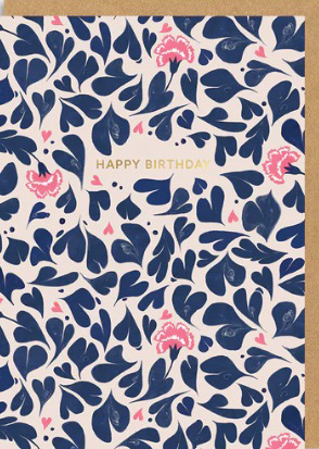 Rođendanska čestitka HAPPY BIRTHDAY MARBLE HEARTS 