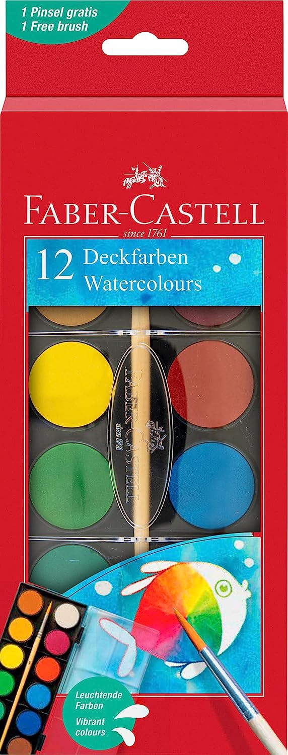 Vodene boje sa četkicom 1/12 FABER CASTELL 