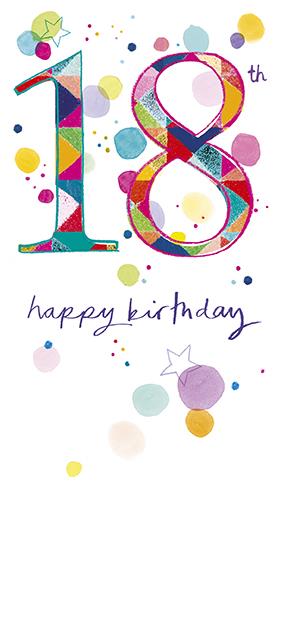 Rođendanska čestitka ZA 18 ROĐENDAN - šarena 