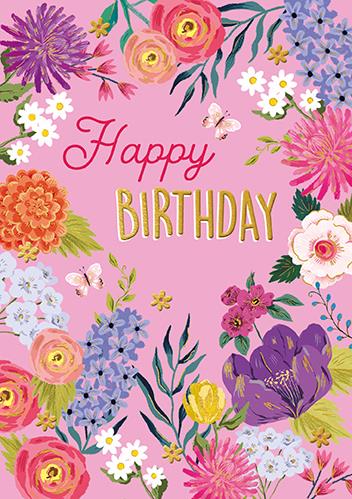 Rođendanska čestitka HAPPY BIRTHDAY  - PINK 