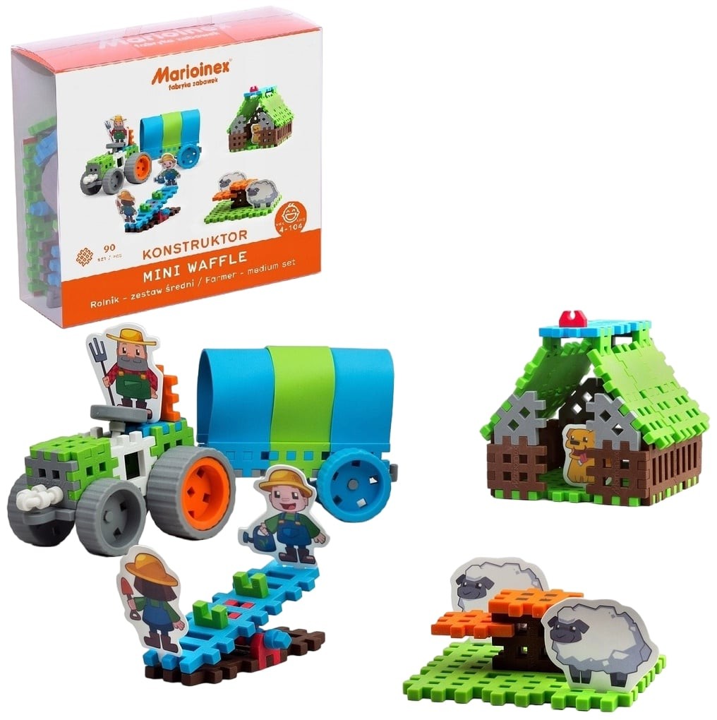 Kocke MINI WAFFLE FARMER 90kom 