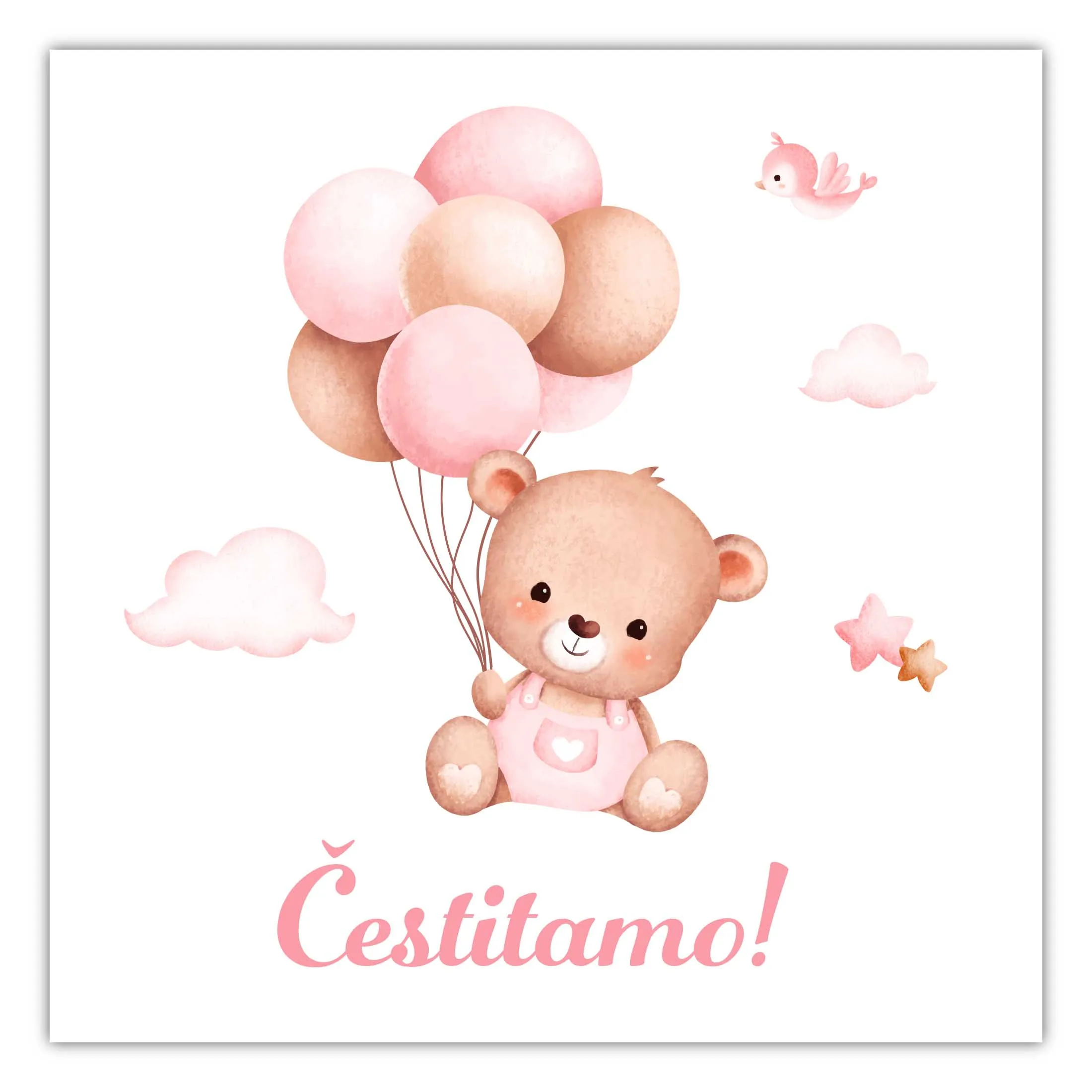 E-Gift kartica ČESTITAMO Beba devojčica 1000 