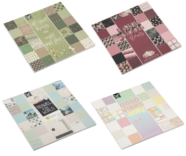 Podloge za dizajniranje 25x25cm, 24kom, više vrsta 