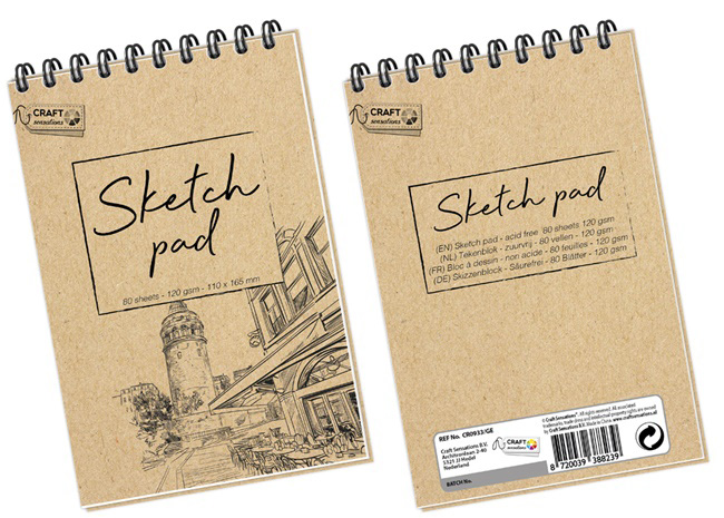 Blok za skiciranje 11x16.5 cm – 80 listova 