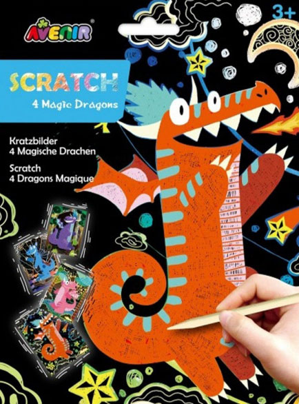 Kreativni set SCRATCH 4 MAGIC - ZMAJEVI 