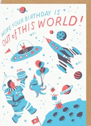 Rođendanska čestitka SPACE BIRTHDAY 