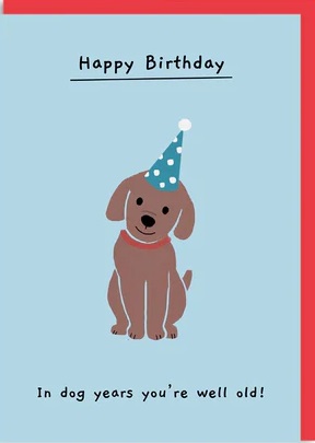 Rođendanska čestitka DOG YEARS 
