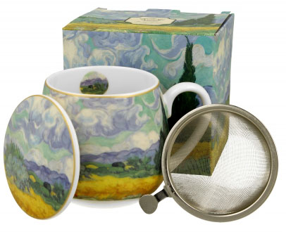 Šolja za čaj sa infuzerom WHEAT FIELD VAN GOGH - 430ml 