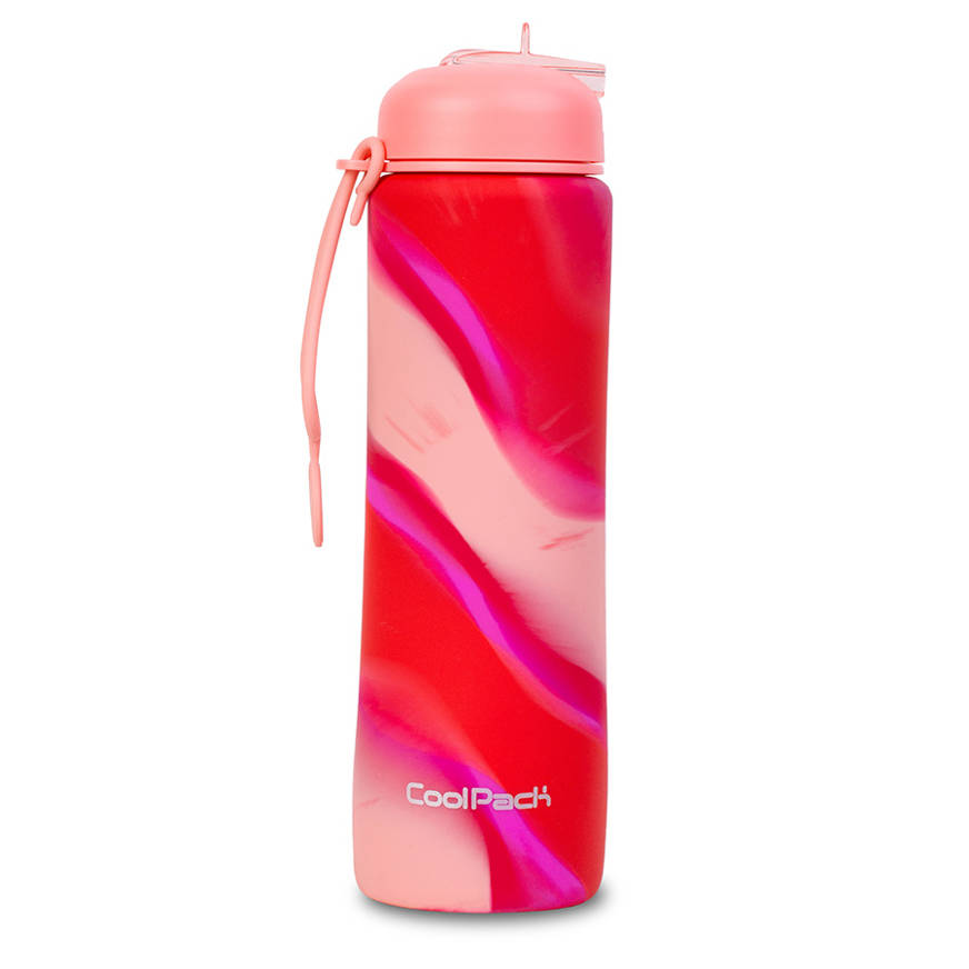 Silikonska flašica za vodu GIRLS PINK 600 ML 