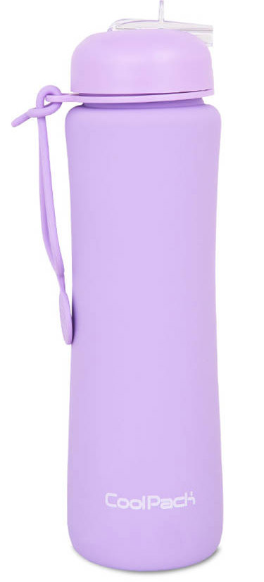 Silikonska flašica za vodu LJUBIČASTA - 600ml 