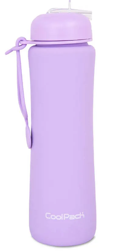 Silikonska flašica za vodu LJUBIČASTA - 600ml 